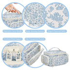 Makeup Bag with Multi-Pockets, Travel Cosmetic Bag with 2 Transparent Side - Image 4