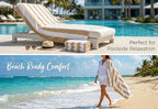 Premium Velour Cabana Beach Towel 2 Pack, 30” x 60” Soft Plush Cotton Pool Towel - Image 6