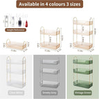 Akinbas 3 Tier Bathroom Organizer Countertop Makeup Perfume Tray Skincare - Image 2