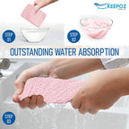 KEEPOZ Hair Towel Wrap Quick Dry 100% Cotton Super Absorbent Turban Head Wrap - Image 3