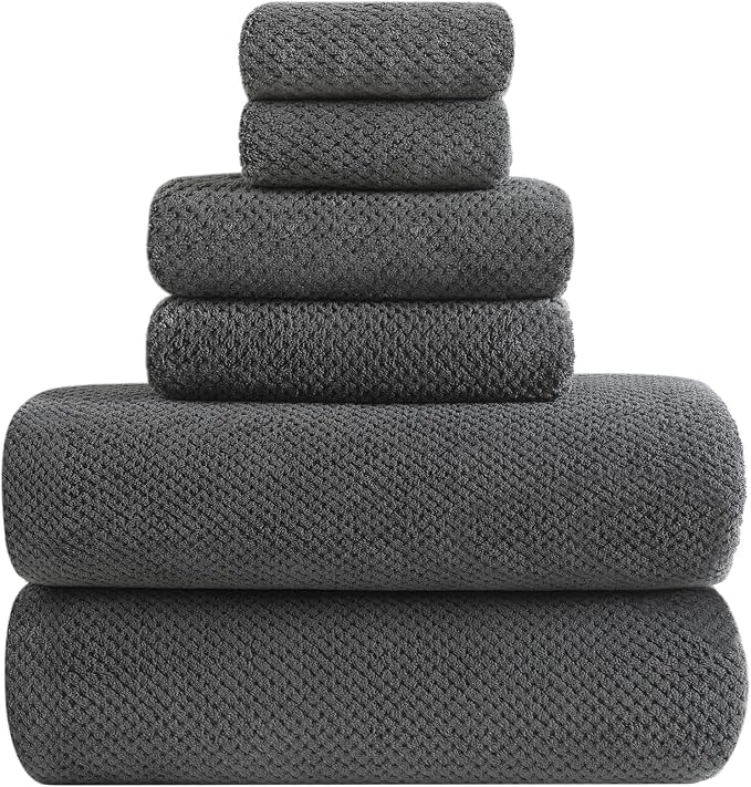 YTYC 29x59 Inch Extra Large Bath Towels Set of 6 Quick Dry Super Soft by YTYCTowels