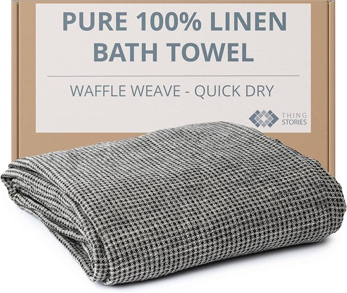 Pure 100% Linen Bath Towel by THINGSTORIES