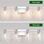 4-Light Modern Vanity Light Fixtures Over Mirror, Brushed Nickel Bathroom Light - Image 6