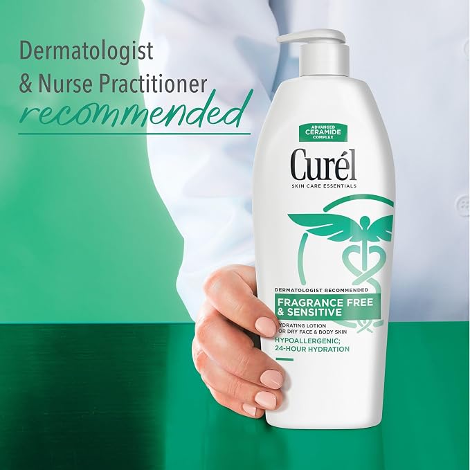 Curel Fragrance Free Lotion, Sensitive Hypoallergenic Lotion - Image 5