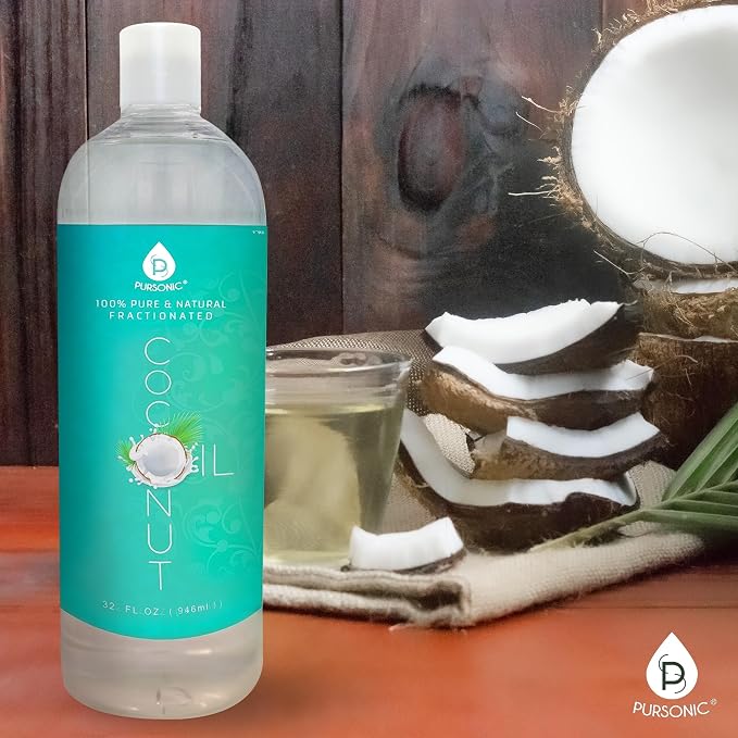 Pursonic Pure Unscented Fractionated Coconut Oil - 32 Oz Multipurpose Oil - Image 2