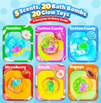 Bath Bombs for Kids with Surprise Inside, 20 Pack Handmade Bath Bomb Gift Set - Image 3