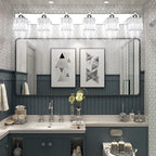 Aipsun Bathroom Vanity Light Fixtures 6 Light Chrome Vanity Light - Image 4
