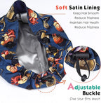 2 Pack Satin Lined Bouffant Scrub Caps - Image 3