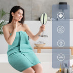 POLYTE 430 GSM Microfiber Quick Dry Lint Free Oversize Bath Towel Set, 6 Piece - Image 6