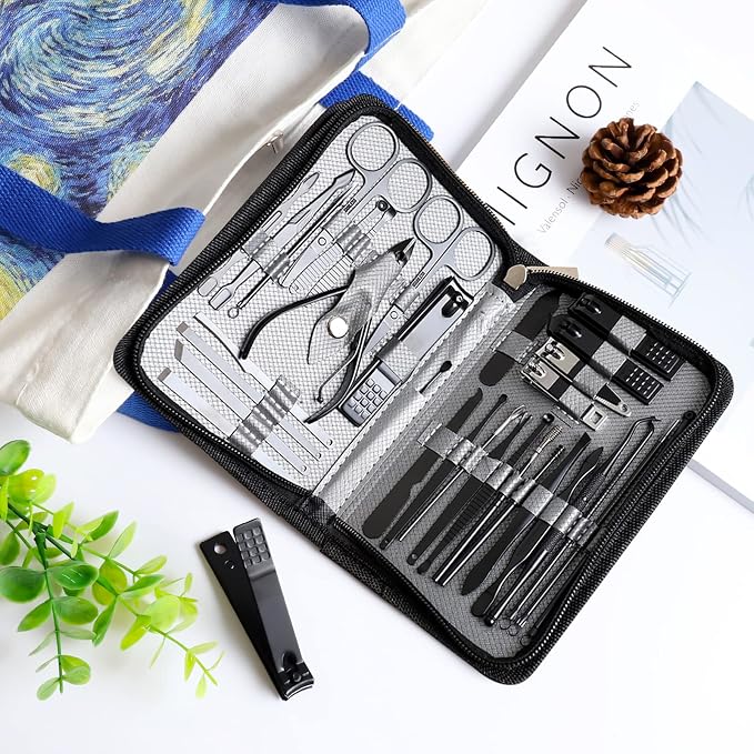 Manicure Set Pedicure Kit Womens Nail Clippers Set 32 in 1 Professional - Image 7