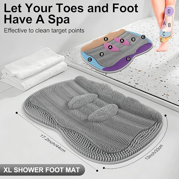 Bath Shower Foot Scrubber Mat - Image 3