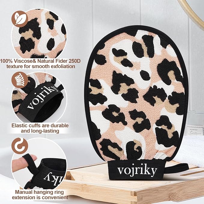 (Leopard Print 1PCS Durable Body Scrub, Dead Skin Remover & Body Scrubber - Image 4