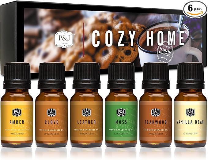 P&J Trading Fragrance Oils for Diffusers for Home Cozy Home Set Fragrance by PJTrading