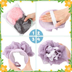 4 PCS Exfoliating Bath Sponges Soft Loofah Shower Scrubber - Image 6