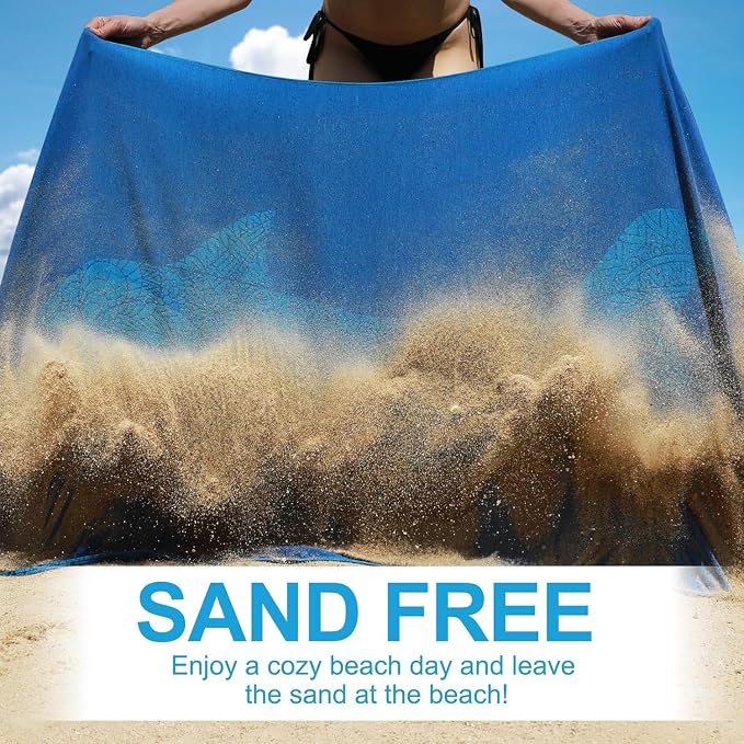Genovega 6 Packs Oversized Turkish Beach Bath Towel Set Bulk 74"x38" Extra - Image 2