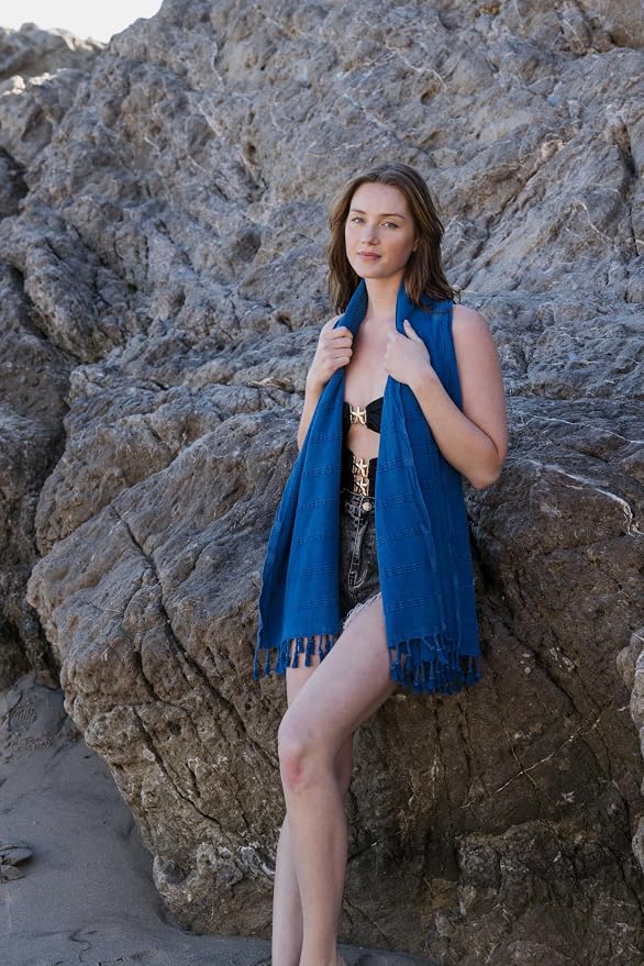 InfuseZen Stonewashed Turkish Bath & Beach Towel –100% Organic Turkish Cotton - Image 3
