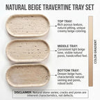 YKAJO Oval Real Marble Tray for Bathroom Kitchen Counter Stone Decorative - Image 4