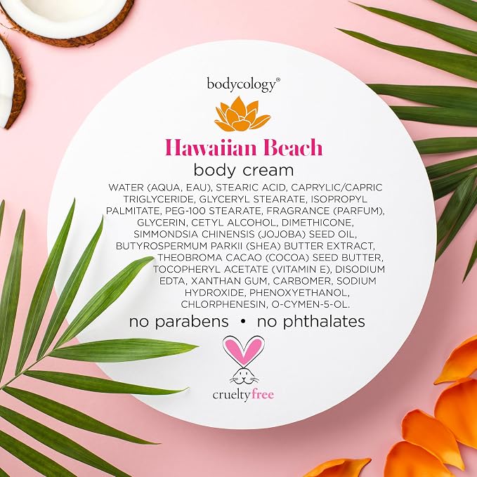 Bodycology Shea Butter Body Cream, Hawaiian Beach, 8 oz - Image 7