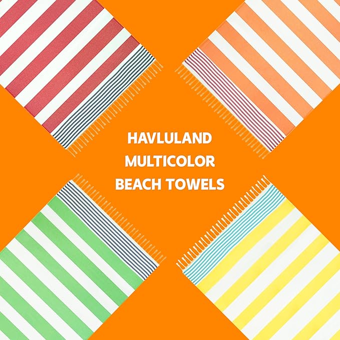 HAVLULAND Turkish Beach Towels, Oversized 40"x72" Turkish Bath Towel, Highly - Image 4