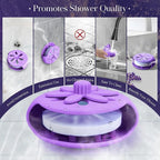 SHARLOVY Purple Shower Steamers Tray, Big Suction Cup Shower Steamer Tablet - Image 4