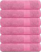 KAHAF COLLECTION 100% Cotton Bath Towels, 24x48 Pack of 6 Towels, Quick Dry by KAHAF+COLLECTION