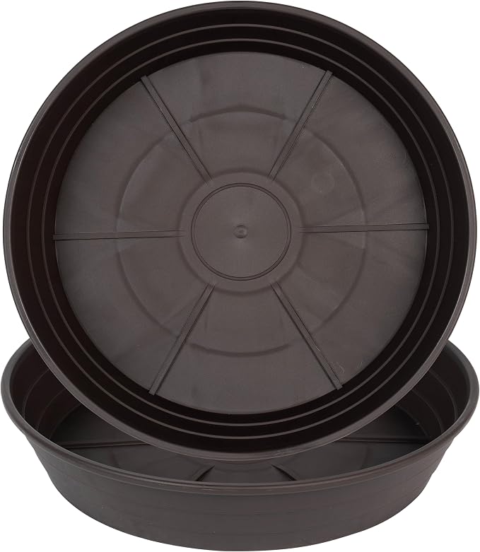 LWALRS Plant Saucer 14 Inch 2 Pack 6 8 10 12 14 16 18 20 25, Plastic Plant Trays by LWALRS