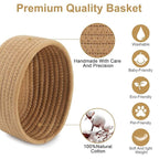 【2 Pack】ABenkle Small Woven Baskets, Tiny Oval Shallow Storage Baskets - Image 3