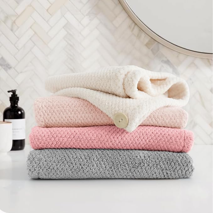 ROLSHOL Extra Large 4 Pack Microfiber Hair Towel Wrap - Image 7