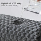 REDKISS 4 Pack Charcoal Gray Microfiber Bath Towels - Image 6