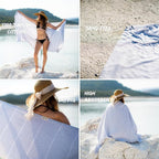 Ray Silver Turkish Beach Towel – 100% Cotton 40x71 Quick Dry Oversized Sand - Image 2