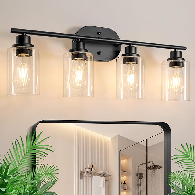Ascher 4-Light Bathroom Light Fixtures, Modern Vanity Lights by Ascher