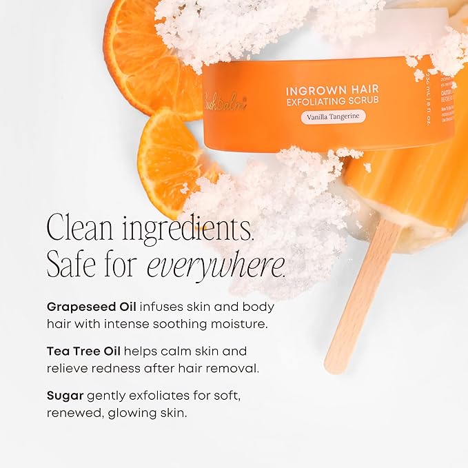 Bushbalm Ingrown Hair Exfoliating Scrub – Pre-Shave Sugar Scrub - Image 4
