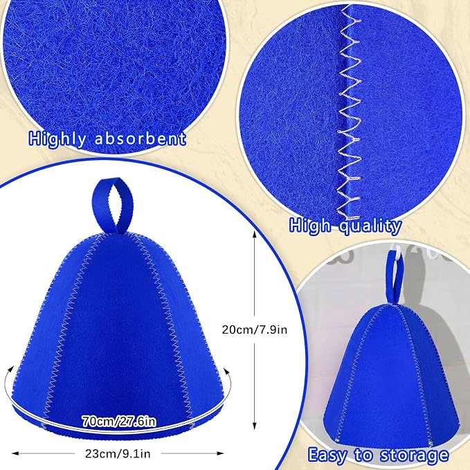 JaGely Sauna Hat for Men Women Sauna Hat Vaporarium Cap Russian Banya Cap for - Image 2