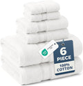 LANE LINEN Bath Towels Set of 6 – 100% Cotton, Zero Twist, 2 Large Bath Towel by LaneLinen