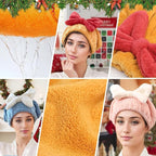 2Pcs Ultra Absorbent Hair Quick Drying Towel, Microfiber Hair Towel, Soft Bow - Image 4