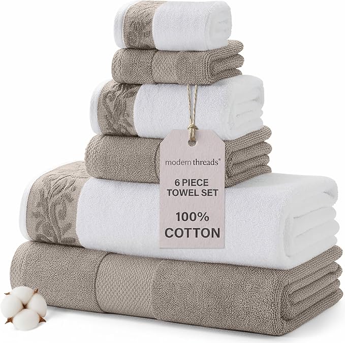 Modern Threads 600 GSM 6-Piece Towel Set by ModernThreads