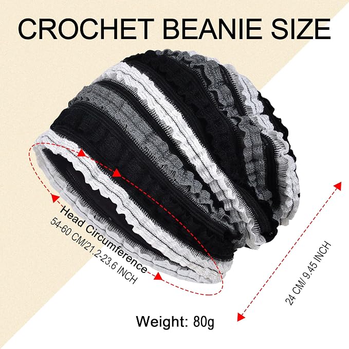 Women's Summer Beanie for Men Hat Boho Hats Adult Dwarf Hats Chemo Cap Cancer - Image 3