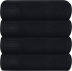 GLAMBURG Ultra Soft 4 Pack Oversized Bath Towel Set 27x54 inches, 100% Cotton by GLAMBURG