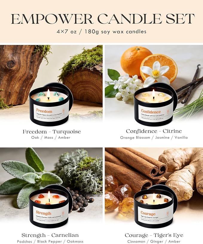AOOVOO Crystal Empower Candles Set - Image 4