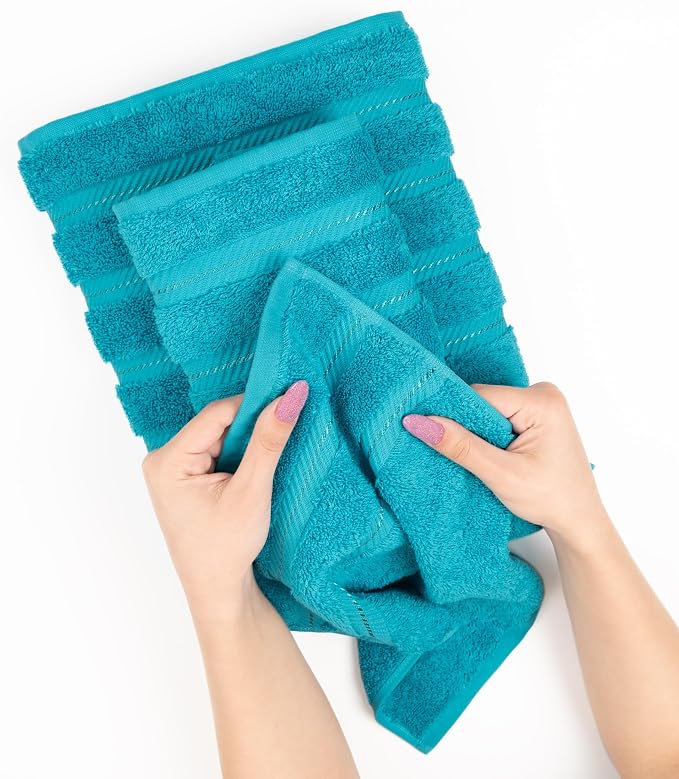 American Soft Linen Luxury 4 Piece Bath Towel Set, 600 GSM 100% Cotton Turkish - Image 5