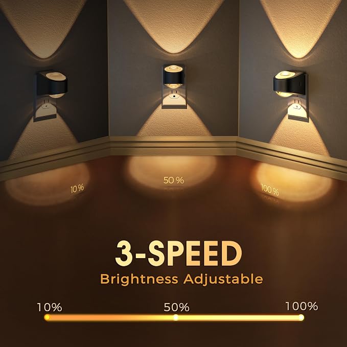 Briignite Projector Night Light, Night Lights Plug into Wall, Soft White - Image 3