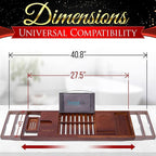SereneLife Premium Bathtub Tray Caddy - Image 3