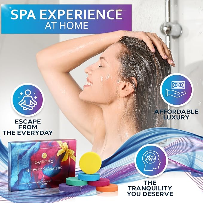 Aromatherapy Shower Steamers Gift Set, Six Fizzies - Image 7