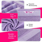 CASA COPENHAGEN Solitaire 6Pcs 100% Egyptian Cotton Large Designer Towels Gift - Image 2