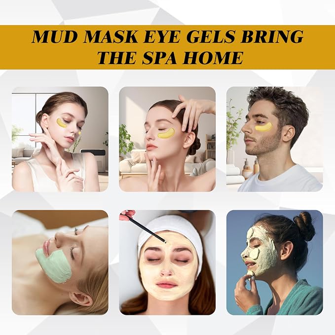 Clay Mask Set Gold Eye Patches, Mud Mask Deep Pore Cleansing Acne Blackhead - Image 7