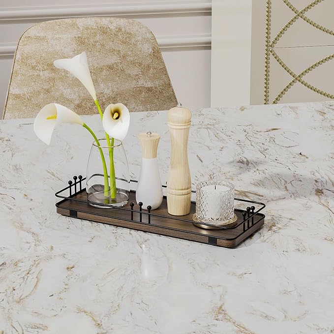 Bathroom Vanity Tray for Countertop Toiletries Perfume Makeup Soap Dispenser - Image 6