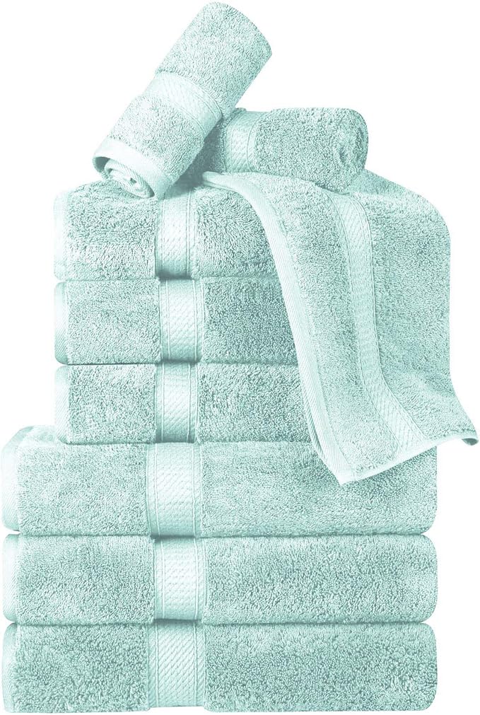 Superior Egyptian Cotton Pile 9 Piece Towel Set, Includes 3 Bath, 3 Hand - Image 2
