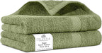 100% Cotton Hand Towel Set of 2, Sustainable, Highly Absorbent, Quick Drying by VillaCelestia