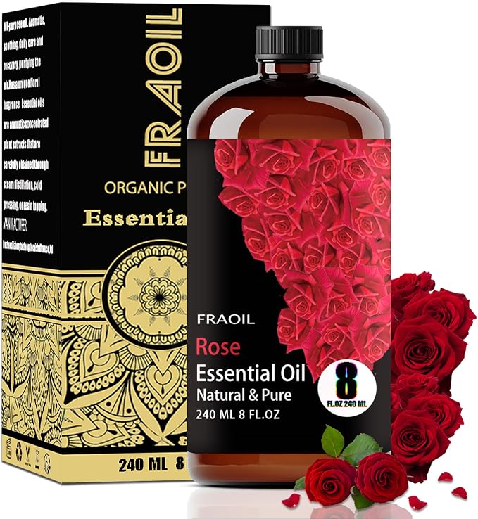 Rose Essential Oil, Rose Oil 8 Fl Oz 240ML by FRAOILESSENTIALOIL