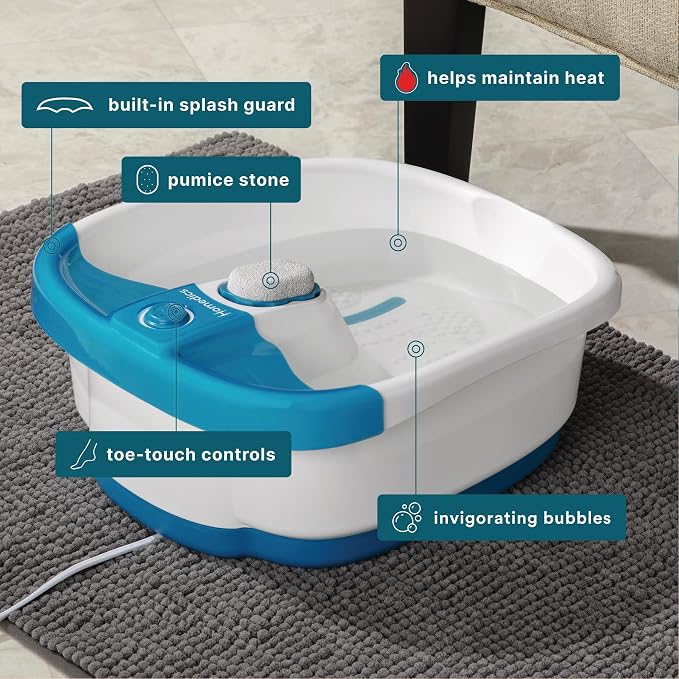 Homedics Bubble Mate Foot Spa, Toe Touch Controlled Foot Bath - Image 4